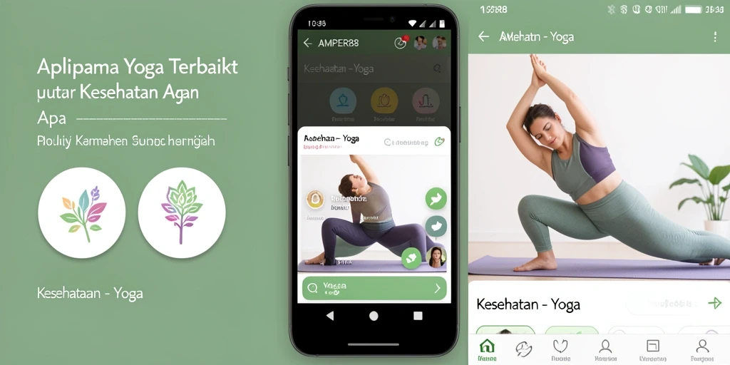 Tangkapan layar AMPER88 menampilkan antarmuka intuitif dengan berbagai pose yoga.