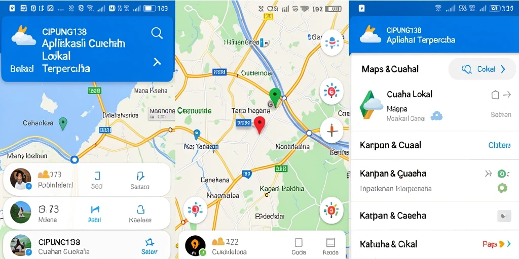 Tampilan antarmuka aplikasi CIPUNG138 untuk informasi cuaca lokal.