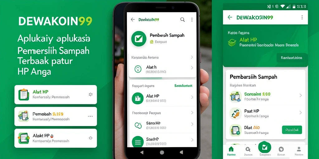 Tampilan utama DEWAKOIN99 dengan fitur pembersihan sampah yang efisien.