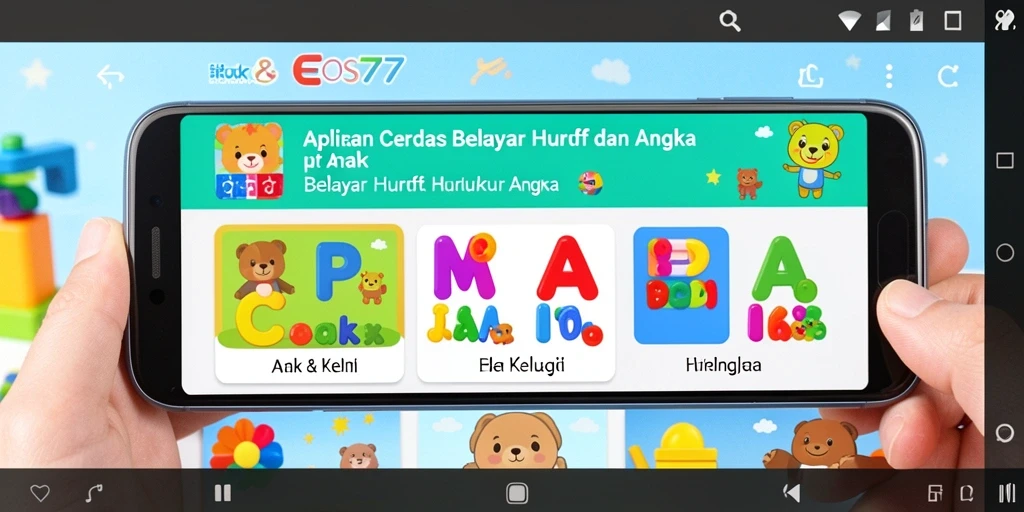 Tampilan antarmuka aplikasinya yang ceria dan interaktif.