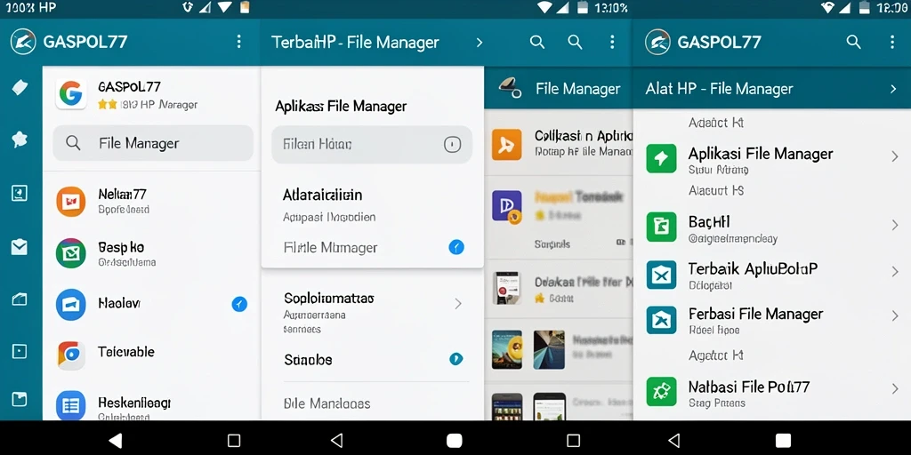 Tampilan antarmuka utama GASPOL77 dengan fitur File Manager.