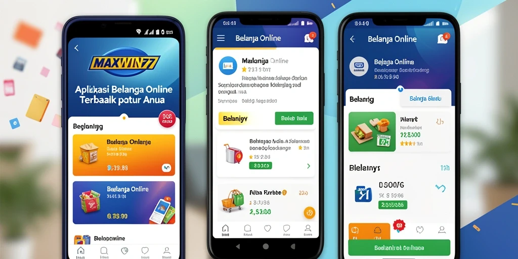 Tampilan antarmuka aplikasi MAXWIN77 yang memudahkan berbelanja online.