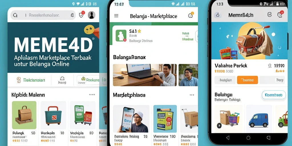 Antarmuka user-friendly dari aplikasi Marketplace MEME4D