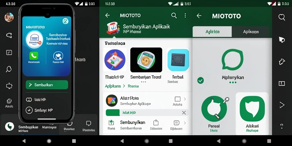 Tampilan antarmuka MIOTOTO yang sederhana dan menawan untuk menyembunyikan aplikasi.