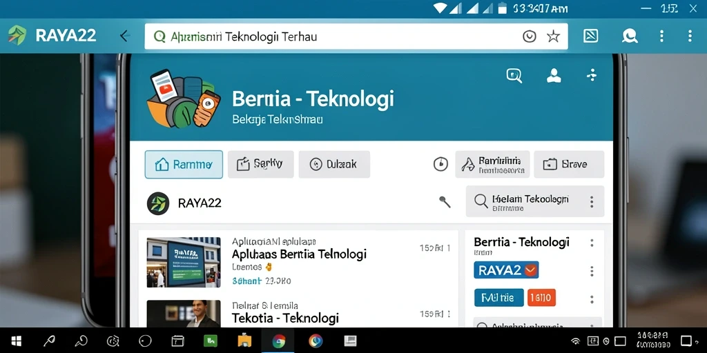 Tampilan antarmuka RAYA22 yang menarik dan fungsional.
