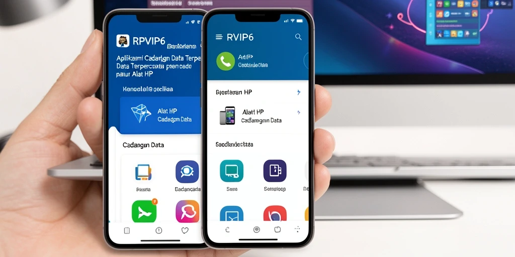 Tampilan antarmuka RPVIP6 yang sederhana dan fungsional untuk cadangan data.