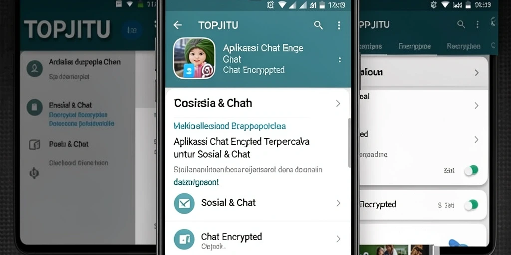 Antarmuka intuitif TOPJITU untuk pengalaman chatting yang aman.